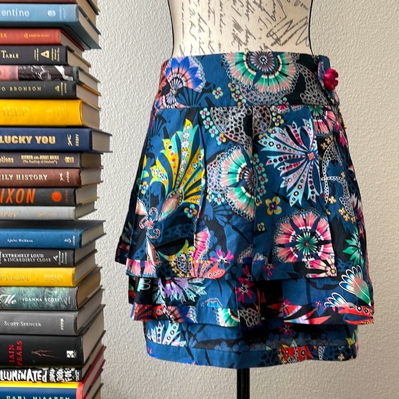 Anthropologie Dresses & Skirts - Anthropologie Leifsdottir Layered Floral Silk Skirt